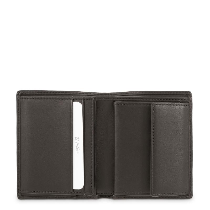 El Potro Cartera Monedero Interior De Hombre En Piel Vacuno Marrón Nación-E L P O T R O