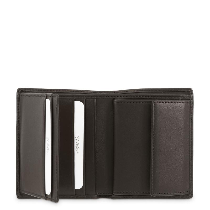 El Potro Cartera Monedero Interior De Hombre En Piel Vacuno Marrón Nación-E L P O T R O