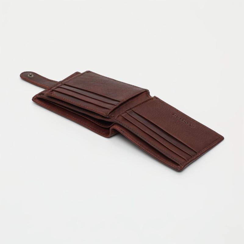 El Potro Cartera Monedero Interior De Hombre En Piel Vacuno Marrón-Durango