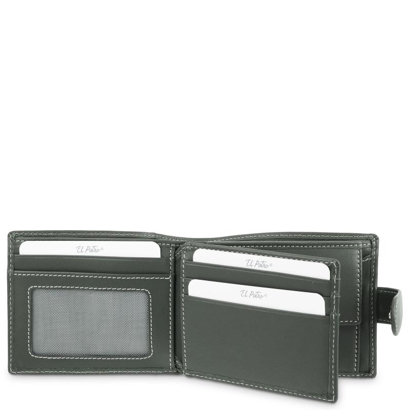 El Potro Cartera Monedero Interior De Hombre En Piel Vacuno Verde Urban-E L P O T R O