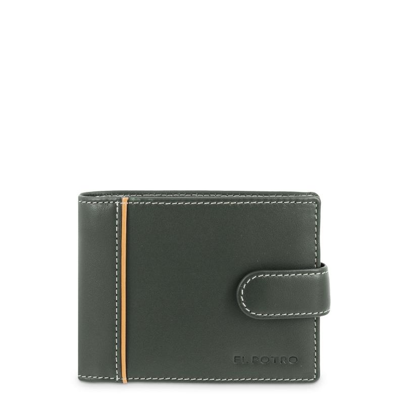 El potro Cartera monedero interior de hombre en piel vacuno verde urban-E L P O T R O