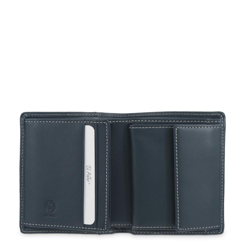 El Potro Cartera Monedero Interior De Hombre En Piel Vacuno Azul Urban-E L P O T R O