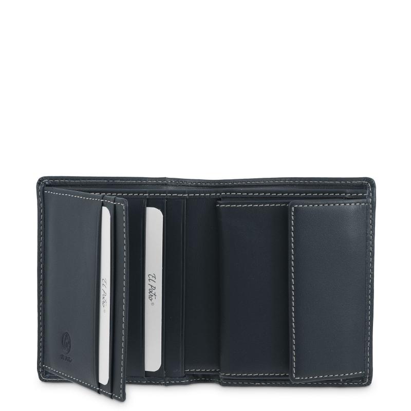 El Potro Cartera Monedero Interior De Hombre En Piel Vacuno Azul Urban-E L P O T R O