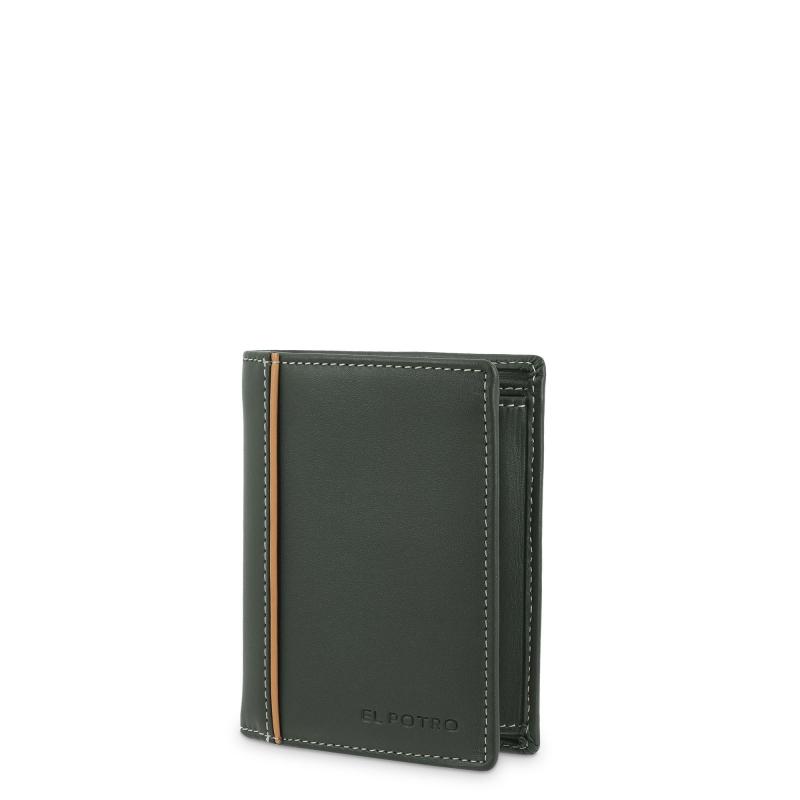 El Potro Cartera Monedero Interior De Hombre En Piel Vacuno Verde Urban-E L P O T R O