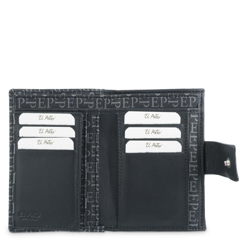 El Potro Cartera Mujer Color Negro Insignia-El Potro
