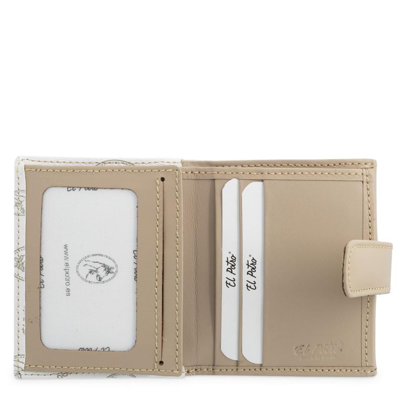 El Potro Cartera Mujer En Lona Y Piel Vacuno Color Blanco - Vintage