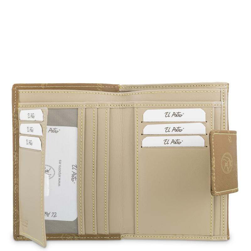 El Potro Cartera Mujer En Lona Y Piel Vacuno Color Cuero - Vintage