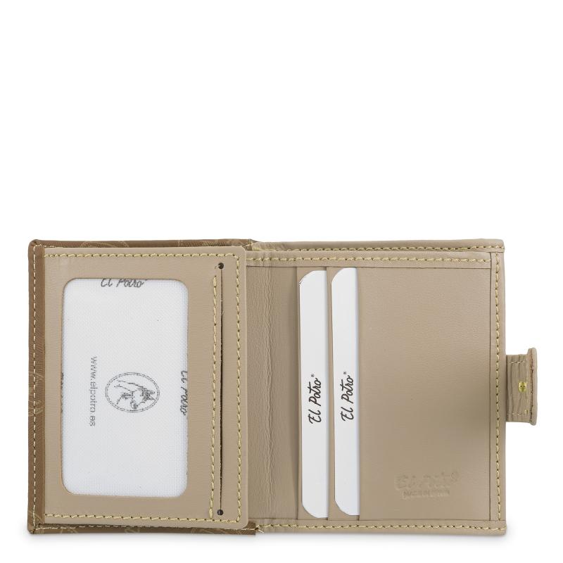 El Potro Cartera Mujer En Lona Y Piel Vacuno Color Cuero- Vintage