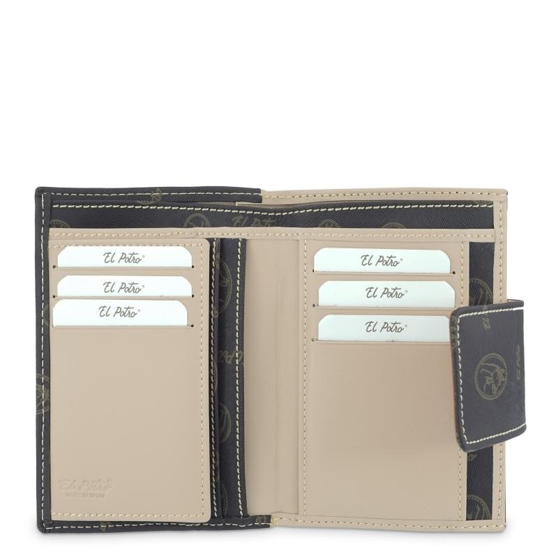 El Potro Cartera Mujer En Lona Y Piel Vacuno Color Marrón - Vintage