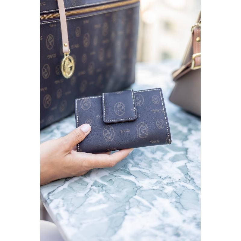 El Potro Cartera Mujer En Lona Y Piel Vacuno Color Marrón - Vintage