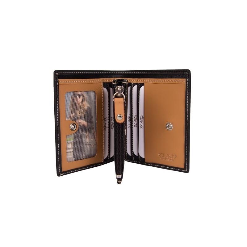 El Potro Cartera Mujer En Lona Y Piel Vacuno Color Negro - Base