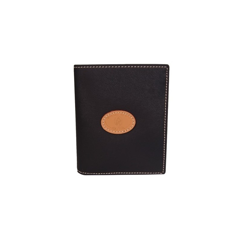 El potro Cartera mujer en lona y piel vacuno color negro - Base