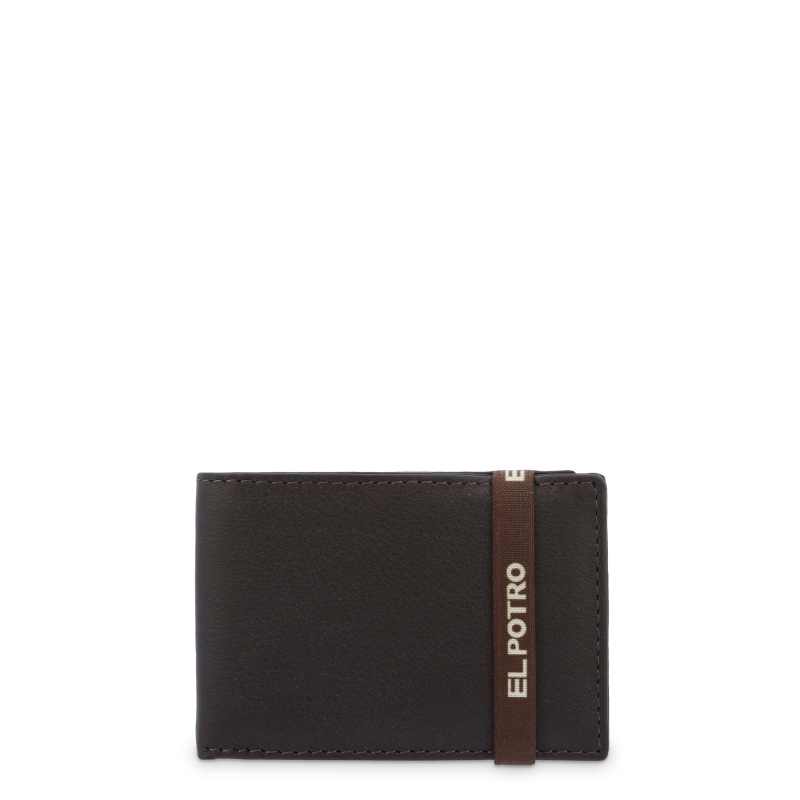 El potro Cartera pequeña con monedero exterior en piel vacuno color marrón-El Potro