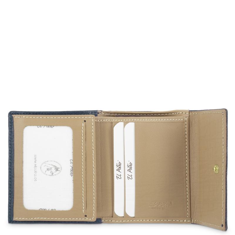 El Potro Cartera Pequeña Mujer En Piel Vacuno Color Azul-El Potro