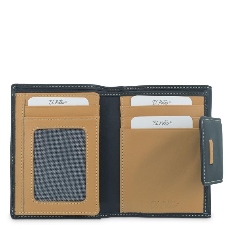 El Potro Cartera Pequeña Mujer En Piel Vacuno Color Azul-El Potro