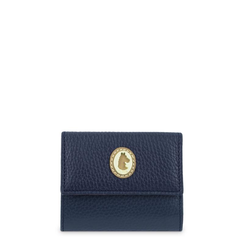 El potro Cartera pequeña mujer en piel vacuno color azul-El Potro