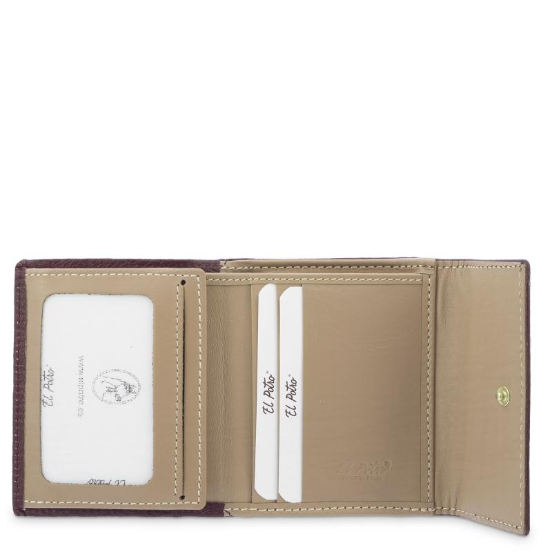 El Potro Cartera Pequeña Mujer En Piel Vacuno Color Burdeos-El Potro