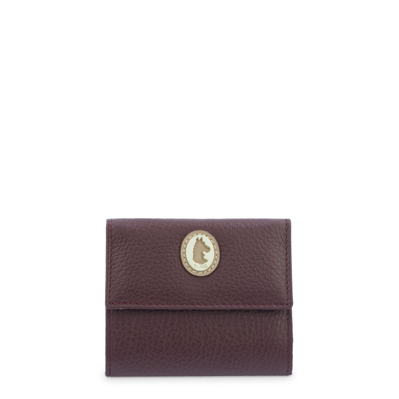 El potro Cartera pequeña mujer en piel vacuno color burdeos-El Potro