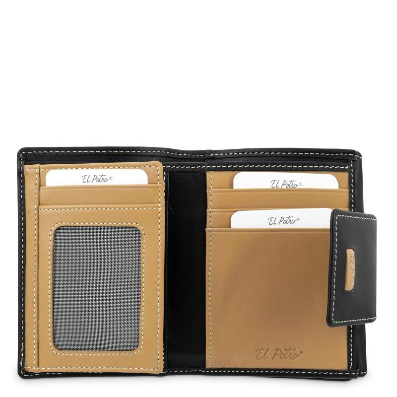 El Potro Cartera Pequeña Mujer En Piel Vacuno Color Negro-El Potro