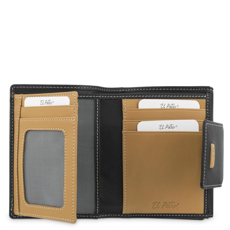 El Potro Cartera Pequeña Mujer En Piel Vacuno Color Negro-El Potro