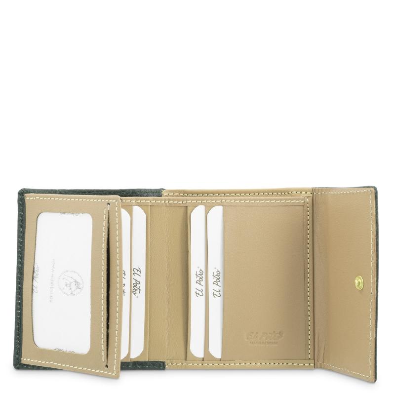 El Potro Cartera Pequeña Mujer En Piel Vacuno Color Verde-El Potro