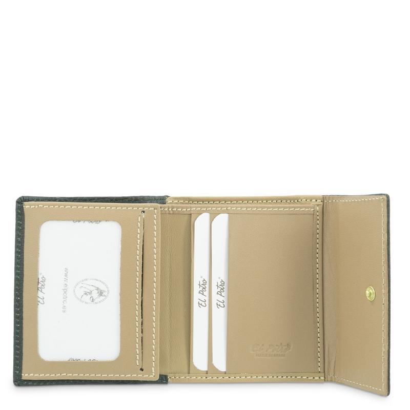 El potro Cartera pequeña mujer en piel vacuno color verde-El Potro