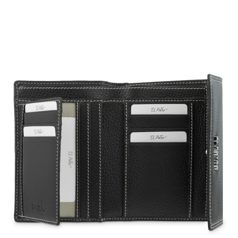 El Potro Cartera Solapa Mujer En Piel Vacuno Color Negro- Floater