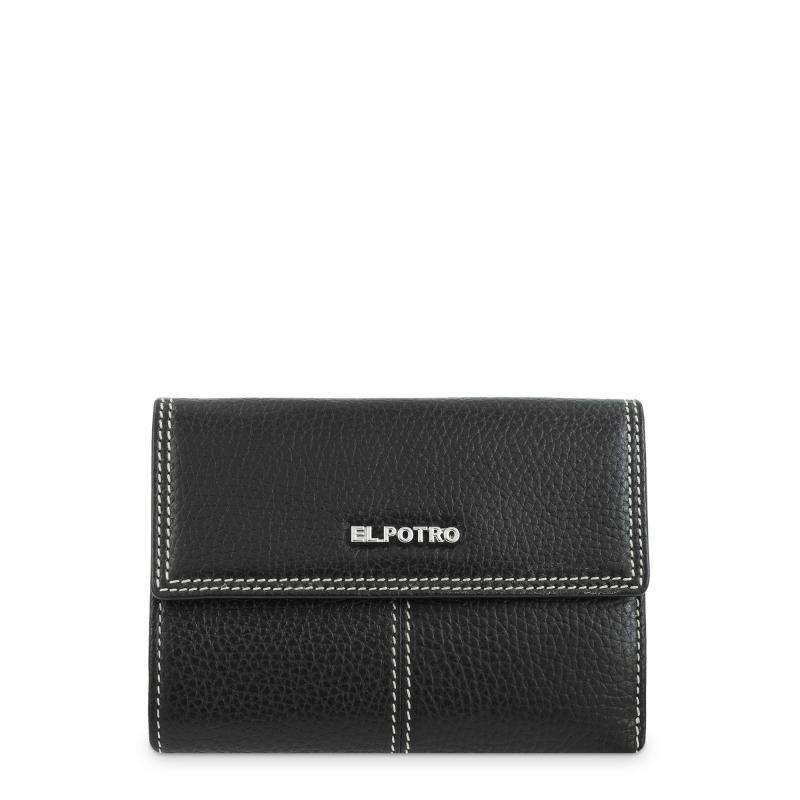 El potro Cartera solapa mujer en piel vacuno color negro- Floater