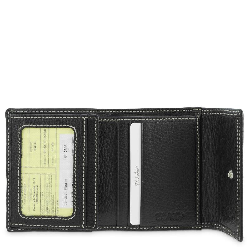 El Potro Cartera Solapa Pequeño Mujer En Piel Vacuno Color Negro- Floater