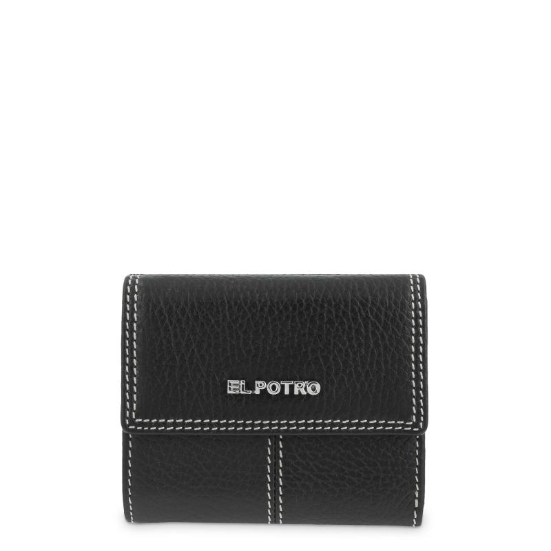El potro Cartera solapa pequeño mujer en piel vacuno color negro- Floater
