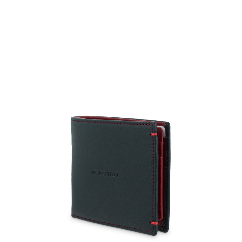 El Potro Cartera Tarjetero De Hombre En Piel Vacuno Azul-E L P O T R O