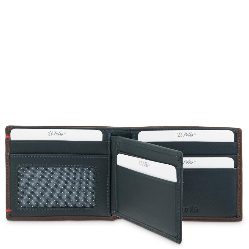El Potro Cartera Tarjetero De Hombre En Piel Vacuno Cuero-E L P O T R O