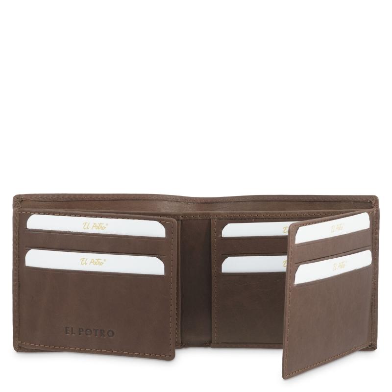 El Potro Cartera Tarjetero De Hombre En Piel Vacuno Cuero Legitimo-E L P O T R O