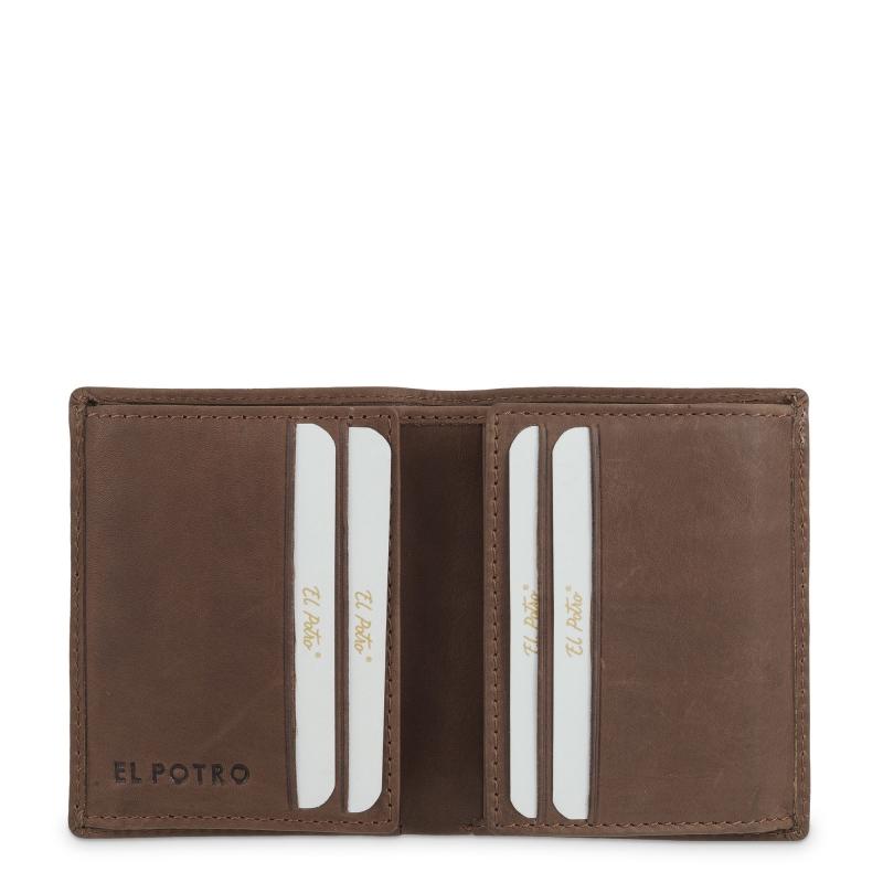 El Potro Cartera Tarjetero De Hombre En Piel Vacuno Cuero Legitimo-E L P O T R O