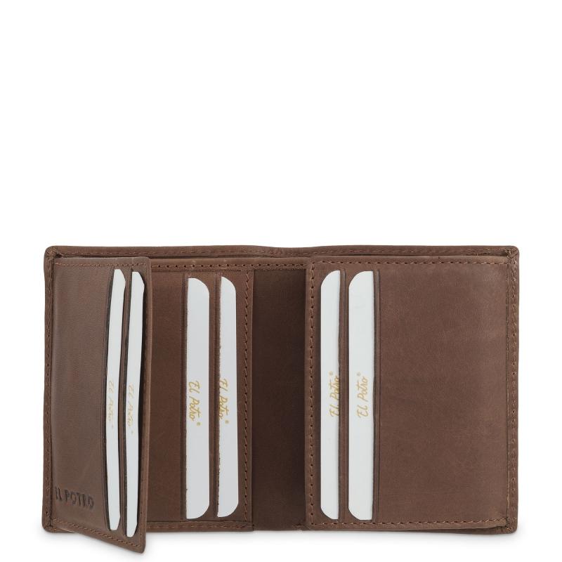 El Potro Cartera Tarjetero De Hombre En Piel Vacuno Cuero Legitimo-E L P O T R O