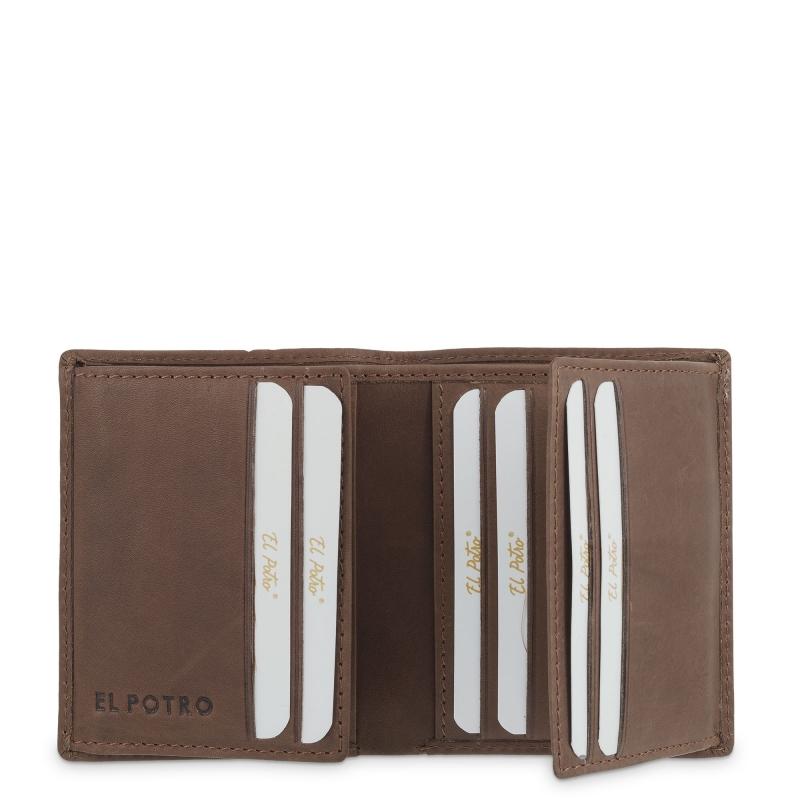 El Potro Cartera Tarjetero De Hombre En Piel Vacuno Cuero Legitimo-E L P O T R O