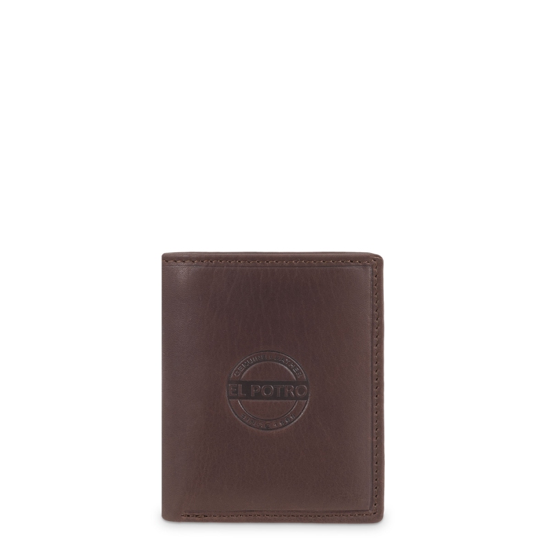 El potro Cartera tarjetero de hombre en piel vacuno marrón Legitimo-E L P O T R O