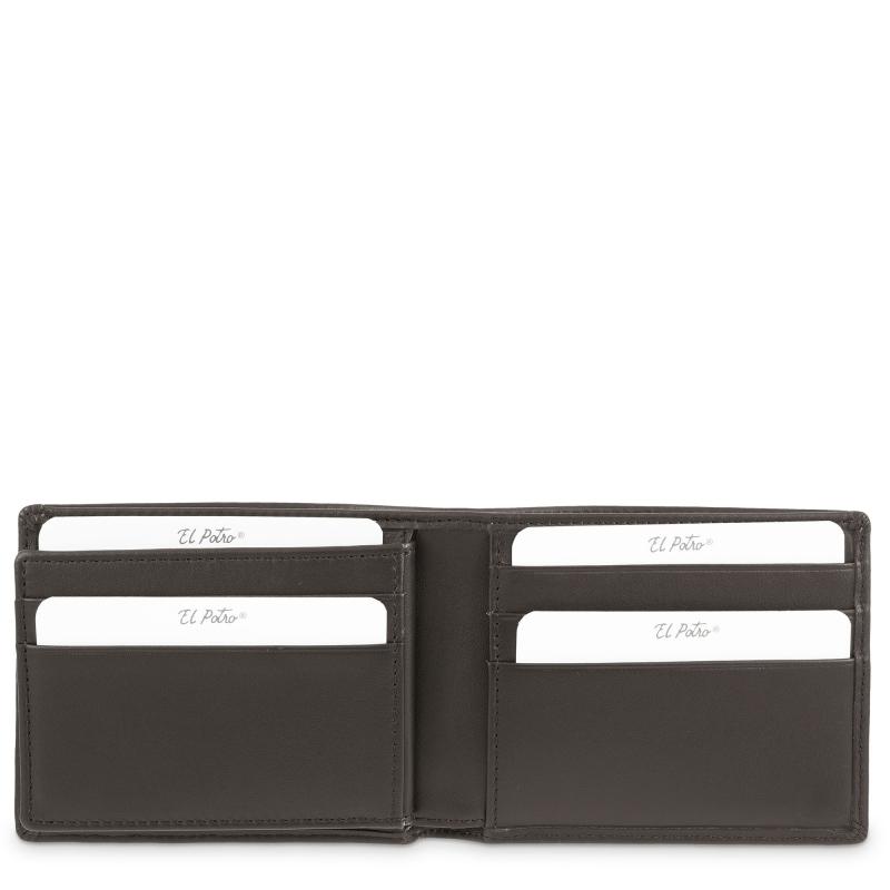 El Potro Cartera Tarjetero De Hombre En Piel Vacuno Marrón Nación-E L P O T R O