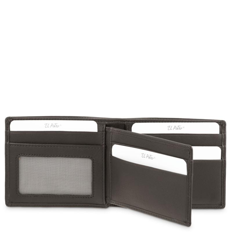 El Potro Cartera Tarjetero De Hombre En Piel Vacuno Marrón Nación-E L P O T R O