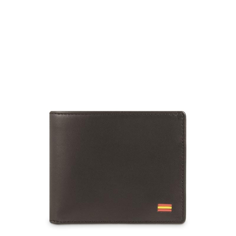 El potro Cartera tarjetero de hombre en piel vacuno marrón nación-E L P O T R O