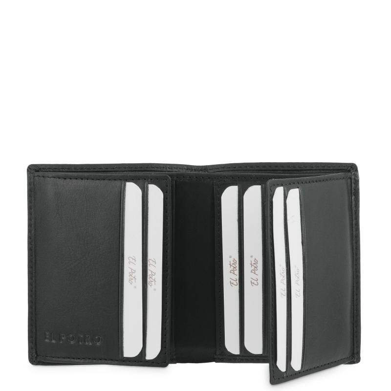 El Potro Cartera Tarjetero De Hombre En Piel Vacuno Negro Legitimo-E L P O T R O