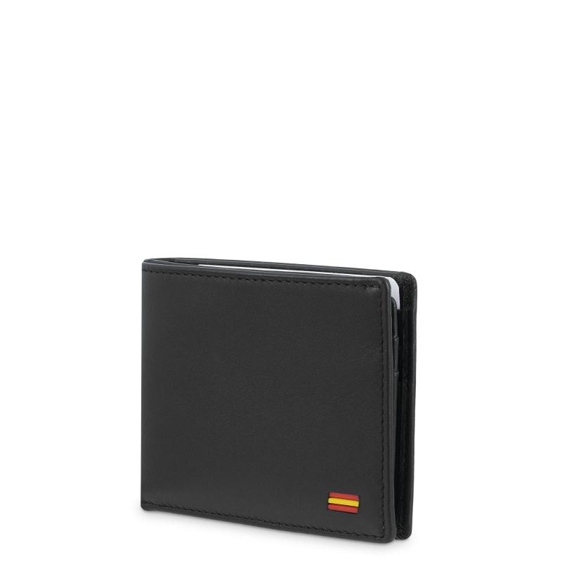 El Potro Cartera Tarjetero De Hombre En Piel Vacuno Negro Nación-E L P O T R O