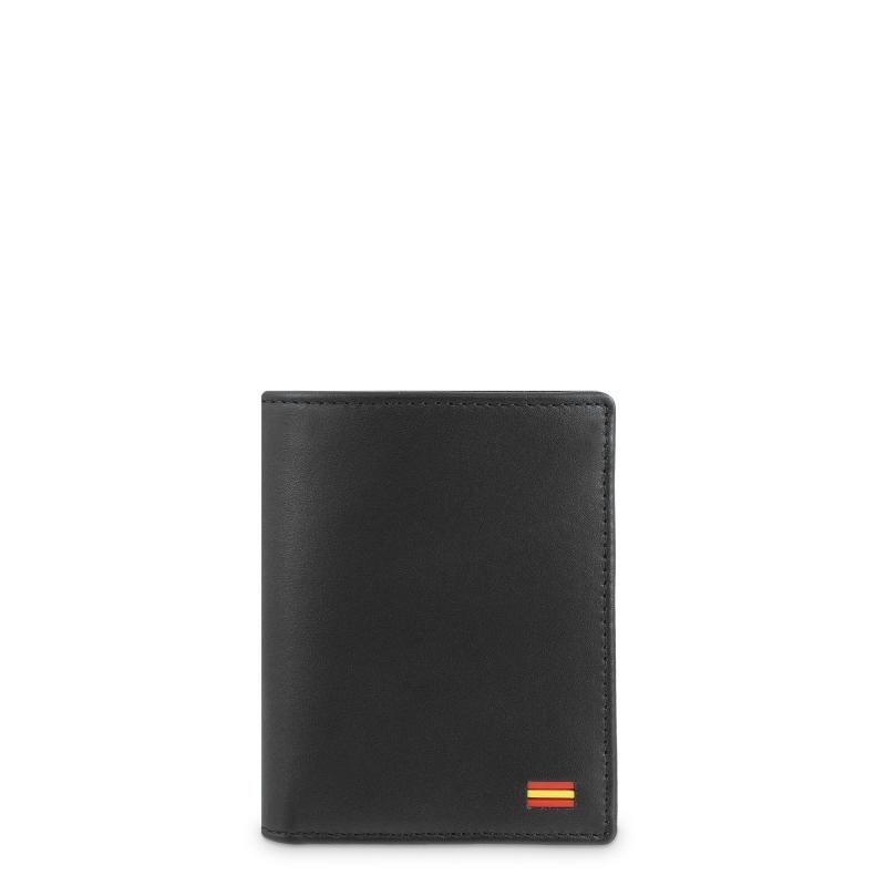 El potro Cartera tarjetero de hombre en piel vacuno negro nación-E L P O T R O