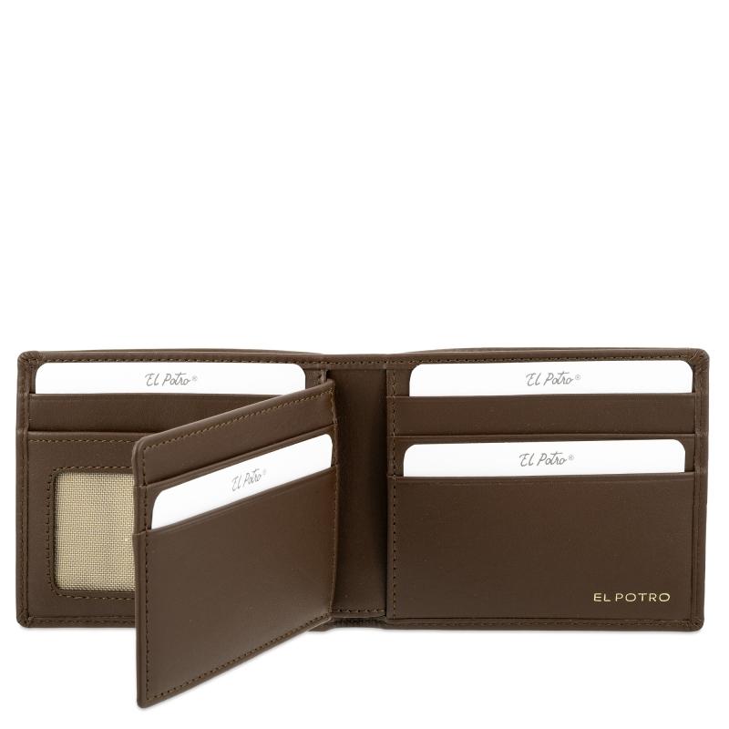 El Potro Cartera Tarjetero En Piel Vacuno Color Cuero-ELPOTRO