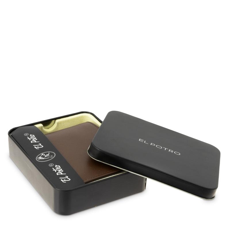 El Potro Cartera Tarjetero En Piel Vacuno Color Cuero-ELPOTRO