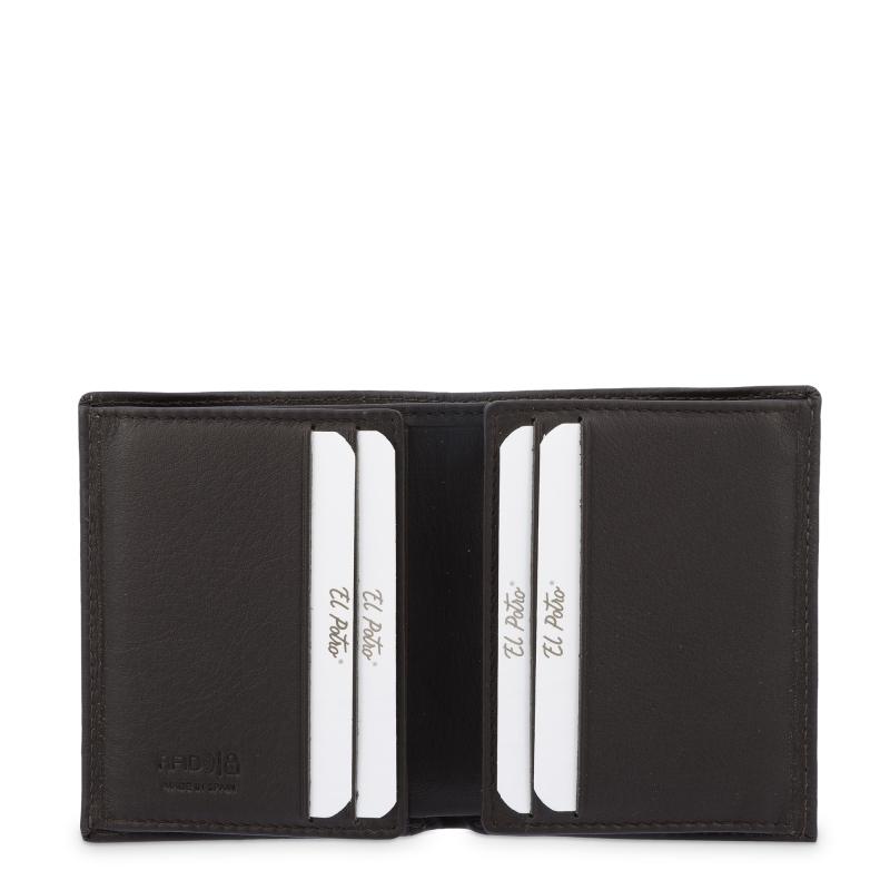El Potro Cartera Tarjetero En Piel Vacuno Color Marrón-El Potro