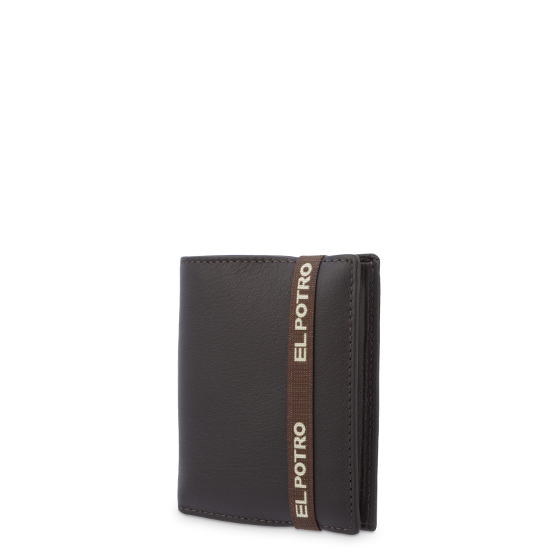 El Potro Cartera Tarjetero En Piel Vacuno Color Marrón-El Potro