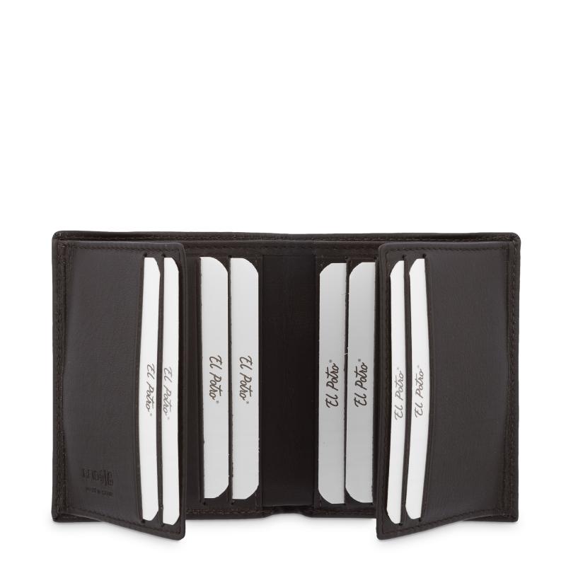 El Potro Cartera Tarjetero En Piel Vacuno Color Marrón-El Potro