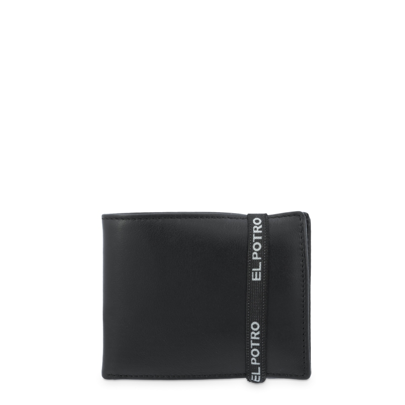 El potro Cartera tarjetero interior en piel vacuno color negro-El Potro