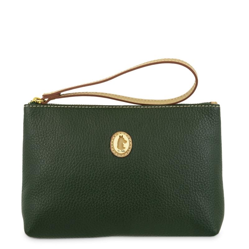 El potro Bolsa en piel vacuno color verde - El Potro